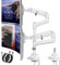 monTEK Braccio doppio per monitor curvo Ultrawide da 17-57 pollici, resistente, con USB, bianco