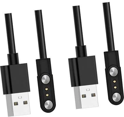 Chargeur Montre Connectée, Cable USB 2 Broche Adaptateur Charge Montre Magnétique Universel, Adaptateur Charge Montre Magnétique, Espacement des contacts du chargeur 2,54mm-2,84 mm (Modèle A+B)