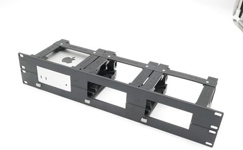 Rack Mount for 3x Apple mac Mini M4 with Remote on/Off Button no keystones