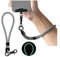muuee Phone Wrist Strap Lanyard, Glow in the Dark Mobile Lanyard Anti Theft, Phone Metal Tether Tab, iPhone Lanyards for Women and Men (Black-White)