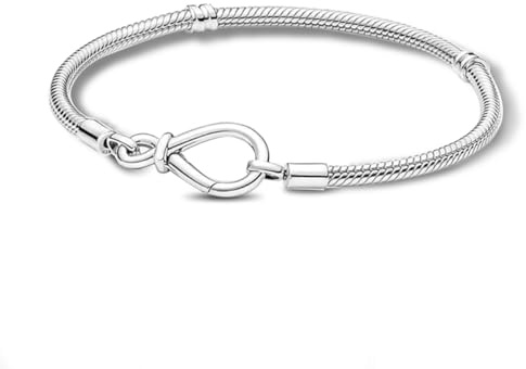 ChenYuTe 925 Sterling Silver Snake Chain Bracelet, Fully Compatible with Pandora Pendant, European Bracelet Jewellery, Daily Gift for Women