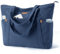 Lekespring Cord Tasche Damen, Groß Tote Bag Strandtasche mit Reißverschluss, Shopper Tasche Damen Laptoptasche mit 17 Zoll Laptopfach, Elegant Handtasche Umhängetasche für Arbeit Schule Gym-Blau