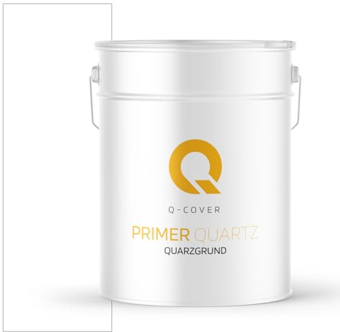 Q-COVER Quarzgrund Farbton: Weiß | 15 kg | Haftgrund für Beton Architekt, Strukturputz & Mosaikputz | Innen & Außen | Farbige Grundierung mit Quarzsand | Hohe Haftung & raue Oberfläche