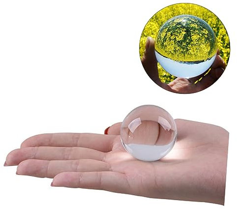 ULTECHNOVO Sfera di Cristallo per Foto da 4cm in Vetro Artificiale Bianco