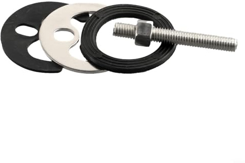 Kit de fixation pour robinet monobloc avec boulon, joints en caoutchouc et acier inoxydable