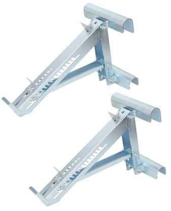 YILIKISS 2 Pcs Ladder Jacks Scaffold Bracket, Two-Rung Short Body Extension Ladder Jack for Working 18 inch Stage, Adjustable Extension Scaffold Ladder Jack, for Window Repair Wall Panel Painting