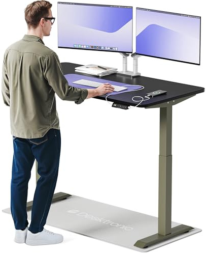 Desktronic HomeOne Standing Desk – 140 X 70 Cm Height Adjustable Desk With Dual Motor, Touchscreen Controller, Usb/usb-c Ports, And 3 Memory Presets – Modern Office Desk For Home Or Work