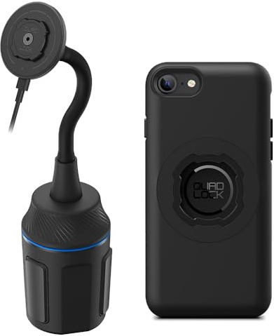 Quad Lock Cup Holder Mount Kit - iPhone SE (3rd, 2nd Gen), 8 MAG with MAG Wireless Charging Head (V2)