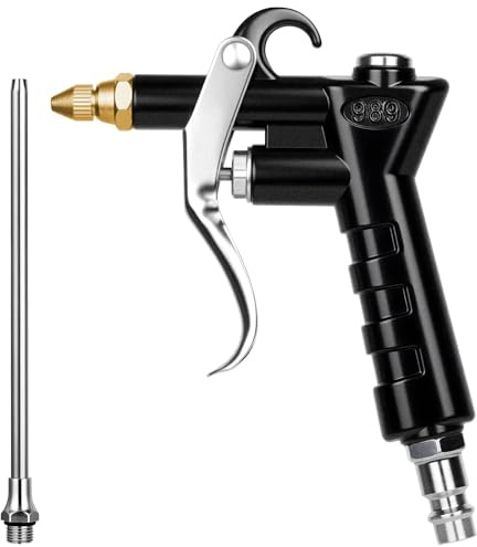 ANOMM Air Blow Gun, Nozzle Duster Blow Gun Cleaner, Air Compressor Tools | Atmosphere Blowing Nozzle Gun with 1 Air Flow Extension and 1/4 BSP Type Pneumatic Quick Adapter