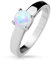 Paula & Fritz® Ring aus Chirurgenstahl Edelstahl 316L Klassicher Verlobungsring mit eckigen Kanten und rundem Opal 47 (15)