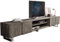 DELIFE Fernsehtisch Live-Edge Akazie Platin 300 cm 4 Türen 2 Fächer Baumkante Lowboard