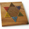 DAMES CHINOISES - jeu de société familial de stratégie de 2 à 6 joueurs en bois massif aux normes CE. Dimensions 24 x 28 cm. Marque française le Délirant®. Plateau refermable pour un rangement facile.