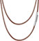 FaithHeart 3mm breit 75cm lang wasserdichte Lederkette personalisierte braune Halskette Kette für Anhänger
