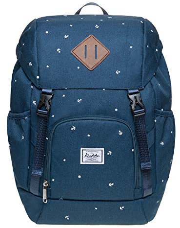 KAUKKO Schöner und durchdachter Rucksack mit Laptopfach für 15 Zoll Schule Uni 22L, Blau Jnl-ky01-2-12, one size, Tagesrucksack