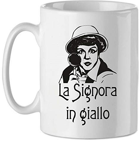 bubbleshirt Tazza Mug in Ceramica La Signora in Giallo - Murder She Wrote - Anni 80 - Jessica Fletcher - Serie TV