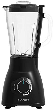 Blender BioChef Galaxy – 1200 W Motor | High Performance Individual Blender | Compact & Powerful | Glass Bowl 1.75 L | Smoothie, Sauces, Mashed and Soup (Black)