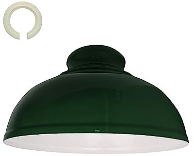 LEDSone Industrieller Decken-Pendelleuchtenschirm, Retro-Vintage-Stil, gebogener Kuppel-Pendelleuchtenschirm für hängende Deckenleuchten (Grün)