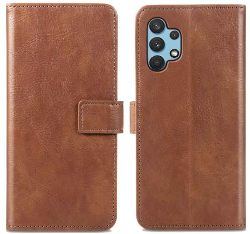 iMoshion Luxuriöse Klapphülle - Geeignet für Samsung Galaxy A32 (4G) - Braun