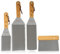 BBQ-Toro 4-teiliges Edelstahl Pfannenwender Set | Plancha Grill Zubehör Set mit Winkelpaletten und Grill Spachtel | Grillbesteck Set, Teppanyaki Grill Werkzeug, Grillhelfer
