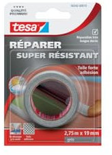 Tesa Gewebeklebeband, verstärkt, Reparatur, Grau, 2,75 m x 19 mm