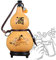 Brocca di Zucca Naturale, Bottiglia Sake Anti Infiltrazione Cera D'api con Tappo Gomma, Borraccia Facile Pulire per Campeggio, Acqua E Vino Portatili All'aperto, Zucca Medicinale,750ml