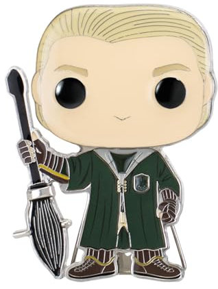 Funko Funko Large Pop! Enamel Pin - Draco Malfoy- Drago Malefoy Pin en Émail - Broche Fantaisie Mignonne à Collectionner - pour Les Sacs à Dos et Sacs - Movies Fans