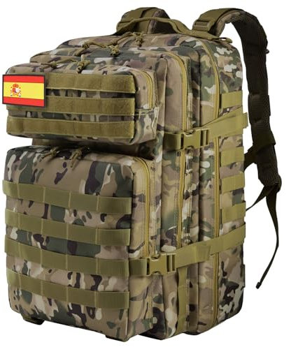 Delgeo Mochila Tactica 45L Militar,Gran Capacidad 45 * 30 * 20cm Mochila,Plegable Impermeable Mochila Para Montañismo,Senderismo,Camping y Viajes