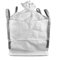 FOXCUP Big Bag 80 x 80 x 80 cm 1000KG Bruchlast mit Schürze zum zubinden Einweg Sack Entsorgungssack Schüttgutbehälter Transportsack Gartenabfall Bauschutt Sand, Weiß mit Schwarzen Schlaufen