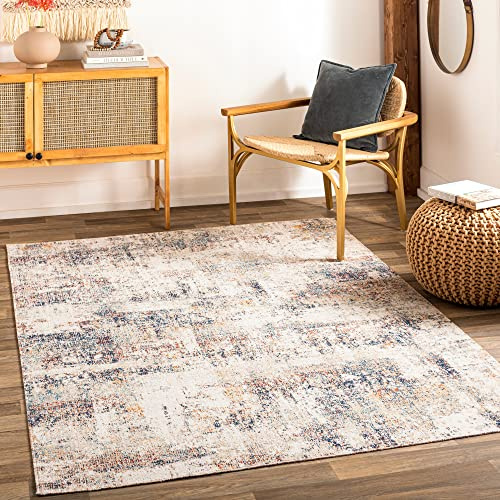 Livabliss Leila Asward Indoor Outdoor Rug, Boho – 200x275 cm, Beige & Blue