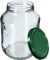 KADAX Lot de 1 bocal de conservation en verre rond avec couvercle à visser 1,7 l - Diamètre : 89 mm