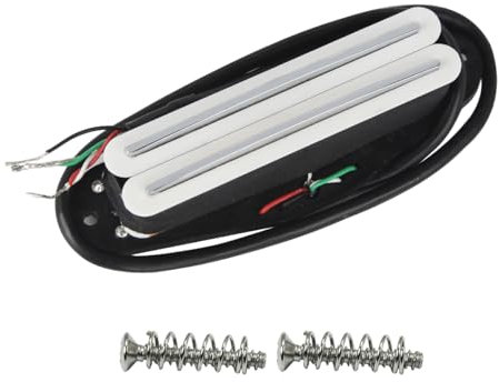 FLEOR Hot Rail Keramik Single Coil Sized Humbucker Pickup hals Tonabnehmer für ST E-Gitarre, Weiß