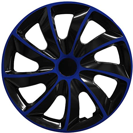 RADKAPPEN-KÖNIG 1STÜCK EINZELN 15 Zoll 15 RKK02 Schwarz-Blau Radkappe Radzierblende