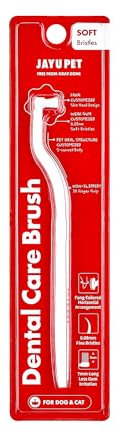 JAYU PET Dental Care Brush (Soft Bristles) 1ea - Dog Toothbrush, Cat Toothbrush, Dental Care for Kitten and Small Dogs, Removing Old Plaque and Tartar, Cat Teeth Brushing & Easy Cleaning