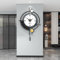 Moderno Minimalista Reloj de Pared, Silencioso Sin tictac Reloj con péndulo Decorativo Esfera de 3 Capas Creativo Reloj de Cuarzo Elegante Art Deco para Sala Dormitorio Oficina Cocina, 38*58 cm