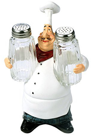 Natudeco Tischskulptur aus Kunstharz, Küchenchef-Figur, Chef-Statue, Tischstatue, Ornamente, Heimdekoration, Sammlerstück Für Zuhause, Küche, Bistro, Restaurant(A)