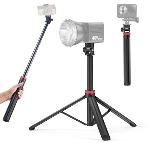 ULANZI MT-79 Extendable Tripod Aluminum, 81 Portable Adjustable Light Stand with 1/4 Screw, 360° Ball Head Camera Phone Tripod for Camera Video Light Smartphone, Lightweight for Travel