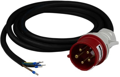 NAKA Starkstromkabel CEE 16A auf 32A IP44 Anschlusskabel mit Stecker 5x1,5mm 5m
