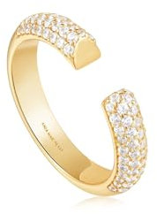 ANIA HAIE Damen-Damenring 925er Silber Zirkonia One Size Gold 32026307