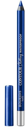 Bourjois Paris Contour Clubbing Augenbleistift, wasserfest, gleitende und weiche Textur, Formel mit Jojobaölen, Nr. 46 Bleu Neon, 1,2 g