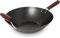 Profesional - Wokpan - Sartén Wok grande de 35 cm - Sartén Wok japonesa - Sartén Wokpan con doble asa - Wokpan carbon - Revestimiento antiadherente - Wokpan de fondo plano - Hierro fundido - Inducción