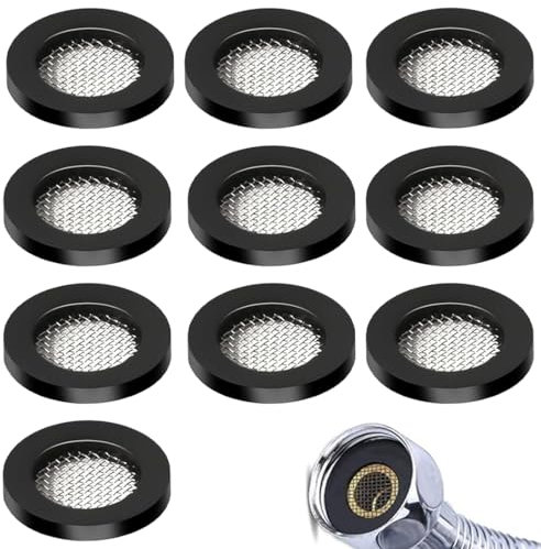 WUSJCOF 10pcs Joint Joint en Caoutchouc Joint de Filtre en Acier Inoxydable Joint en Caoutchouc Joint torique Filtre Filtre Salle de Bain Douche Joint