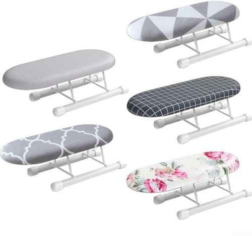 Tabla de planchar compacta con mangas y puños con panel equilibrado de calor, eficiente y (D)