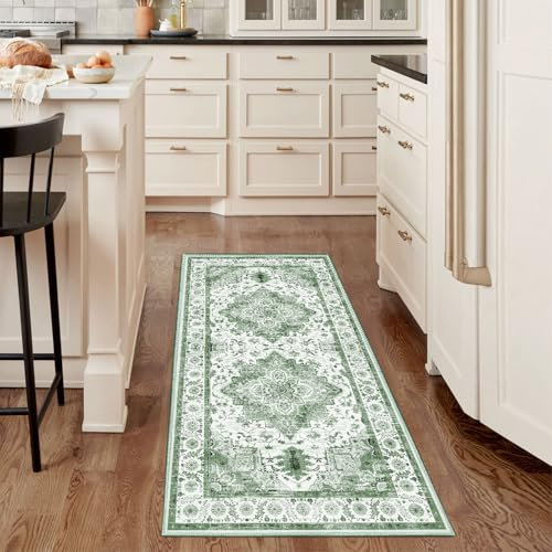WTHYGB Teppich Läufer Flur Küche rutschfest Waschbar Teppichläufer 60x150cm Küchenläufer Hochwertig Schlafzimmer Bettvorleger für Flur Waschküche