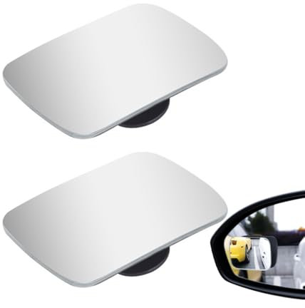 RAMGLYO 2 Stück Toter Winkel Spiegel Auto Blind Spot Spiegel Universal Trainer Rückspiegel HD Einstellbar Rückspiegel Konvexe Spiegel Zusätzliche Rückspiegel Für Alle Arten von Fahrzeugen