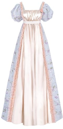 LTAKK Regency - Vestido de regencia para mujer, vestido victoriano, cintura imperio, vestidos de fiesta de té, Floral, XX-Large