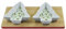 Lesser & Pavey Gift Item Serving Bowls Decorative Set in Christmas 2 Tree Shape Ceramic Snacks Dip Appetizer Olives Bowls Dishes on Tray Board