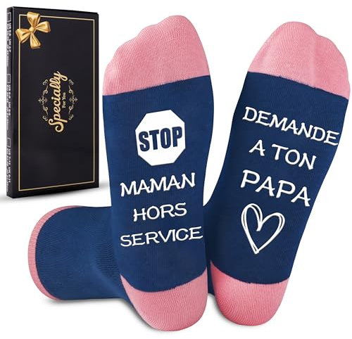 Merclix Chaussette Maman 39-42 Rigolotes Humour Idee Cadeau Maman Original Cadeau Anniversaire Maman Cadeau Fete Des Meres Cadeau Maman Noel Idee Cadeau Femme Original Utile Rigolo
