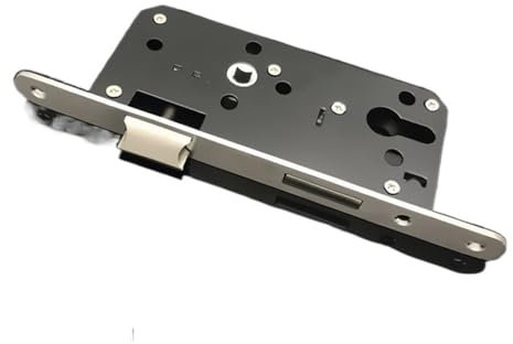 GFDSGRE Einsteckschloss 72 x 45 Griffschlosskörper, Edelstahl-Rundplatte, 4572 Türschlosskörper aus Holz for den Innenbereich, Plattenbreite 20 mm, Länge 235 mm TüRschloss