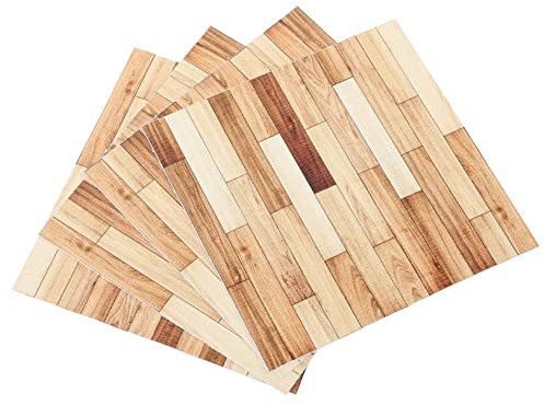TOYANDONA 4stücke Miniatur Bodenbeläge Für Holzoptik Zubehör Für Mini-häuser Für Wohnräume Und Kinderzimmer-Dekoration