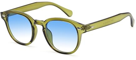 LHSDMOAT Retro Depp-Stil Round Sonnenbrille Herren Damen - Vintage 70er Jahre UV400-Schutz sunglasses für Fahrten, Reisen & Outdoor Aktivitäten